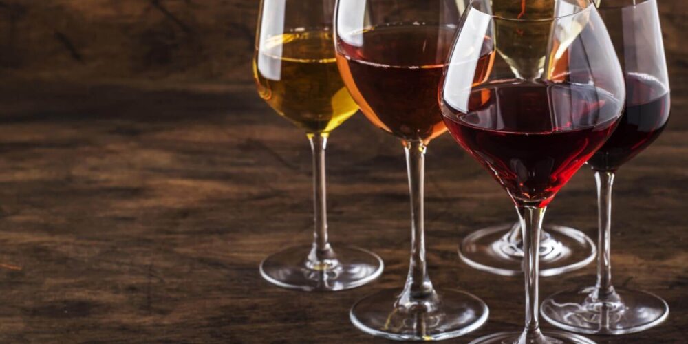différents verre de vin pour la dégustation de vin
