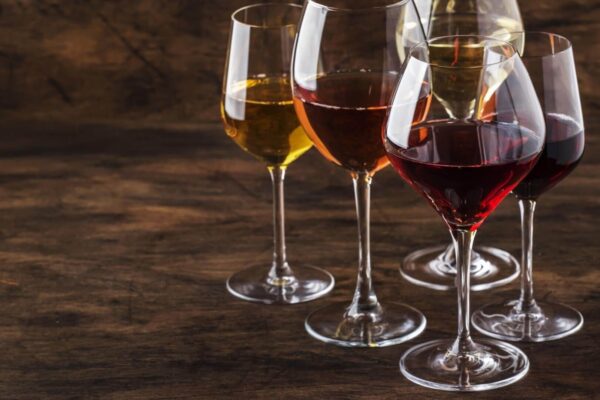 différents verre de vin pour la dégustation de vin